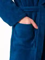 Синий халат мужской, махровый, хлопок