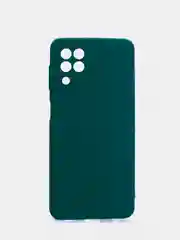 Зеленый чехол силиконовый с микрофиброй и защитой камеры для Samsung Galaxy A22 4G (самсунг)