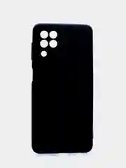 Черный чехол силиконовый с микрофиброй и защитой камеры для Samsung Galaxy A22 4G (самсунг)