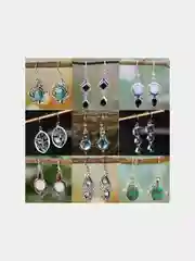 Серьги винтажные с камнями