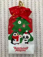 Алый новогодние носки в подарочном мешочке