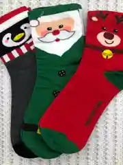 Желтый новогодние носки в подарочном мешочке