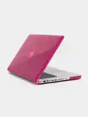 Розовый чехол-накладка (прозрачная) для ноутбука Apple Macbook (чехол для Макбука)
