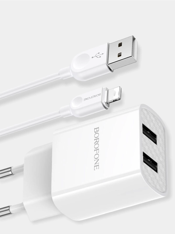 Зарядное устройство BOFOFONE BA53A Powerway EU набор с кабелем lightning