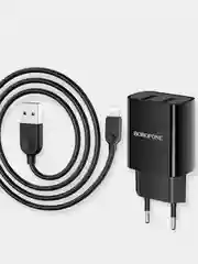 Черный зарядное устройство BOFOFONE BA53A Powerway EU набор с кабелем lightning