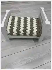 Плед детский ручной вязки из ALIZE PUFFI плетенка двухцветная