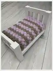 Плед детский ручной вязки из ALIZE PUFFI плетенка двухцветная
