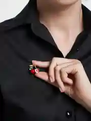 Серебряный брошь Вишенка, 9 моделей