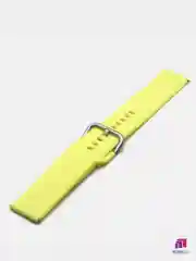 Лимонный силиконовый ремешок универсальный для Xiaomi Amazfit Bip/ Samsung/Huawei, 20 мм, с кнопкой