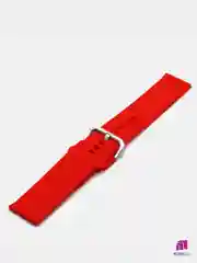 Красный силиконовый ремешок универсальный для Xiaomi Amazfit Bip/ Samsung/Huawei, 20 мм, с кнопкой
