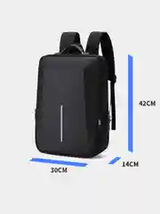 Черный мужской дорожный школьный рюкзак с usb  для зарядки и с кодовым замком, чемодан