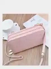 Розовый женская сумка клатч для телефона через плечо. Кошелек женский