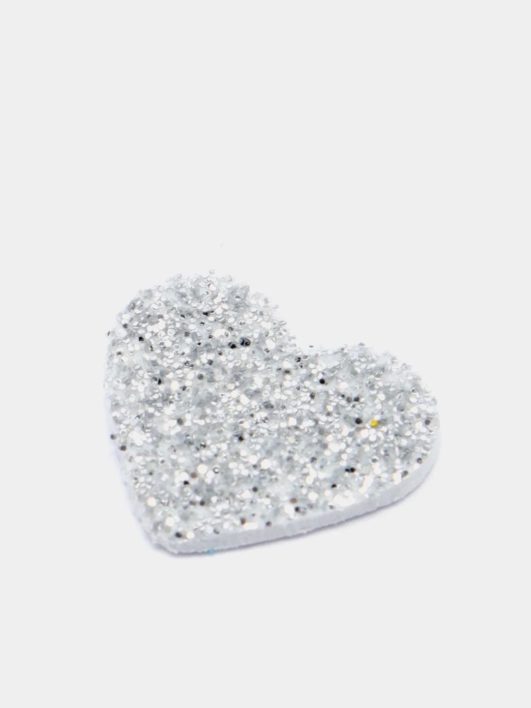 Серебряный сердечки декоративные из фоамирана, 15 мм