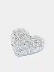 Серебряный сердечки декоративные из фоамирана, 15 мм