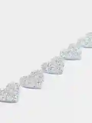 Серебряный сердечки декоративные из фоамирана, 15 мм