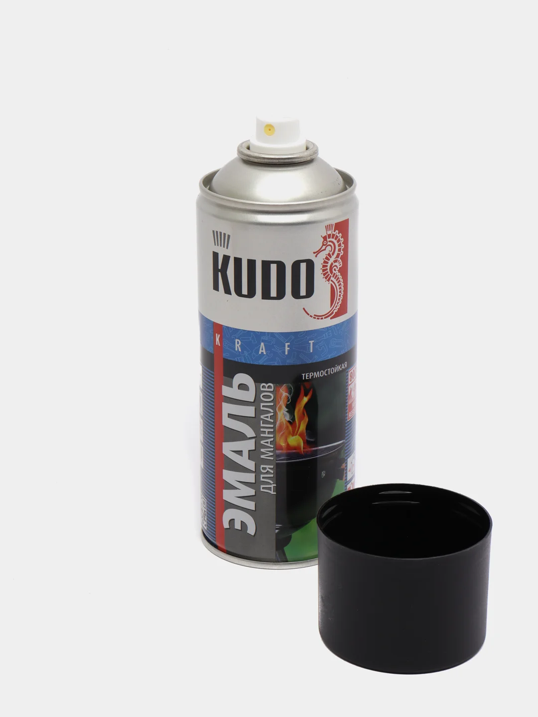 Эмаль термостойкая для мангалов черная KUDO KU5122 520мл