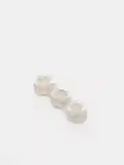 Серебряный бисер стеклянный глянцевый, 30 г