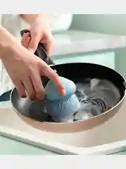 Губка для мытья посуды  с пластиковой Ручкой, Не Царапающаяся Губка Для мытья Посуды