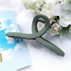 Зеленый краб заколка для волос