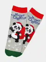 Серый новогодние носки / Махровые носки / Подарок на новый год / Новогодние носочки