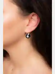Золотой серьги со стразами, женские