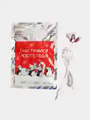Красный проводные наушники и значок, детские, в пакете, 1,2 м