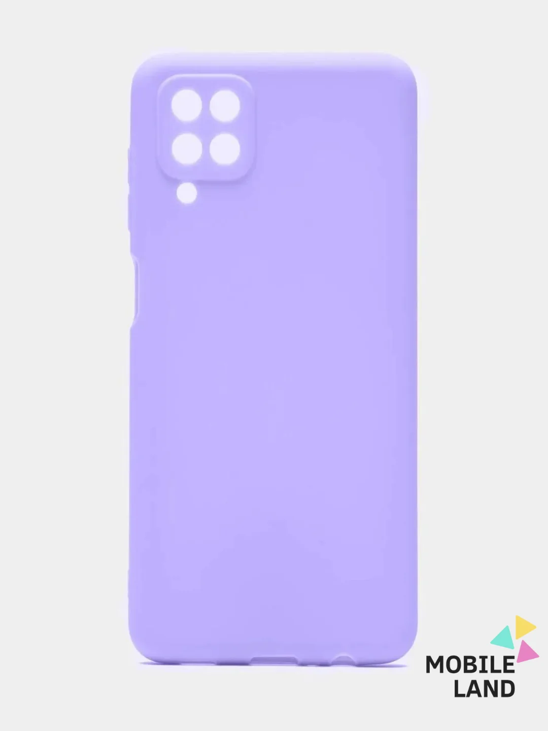 Лавандовый чехол силиконовый на Samsung Galaxy A12 /М12 с защитой камеры