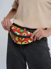 Красный сумка поясная