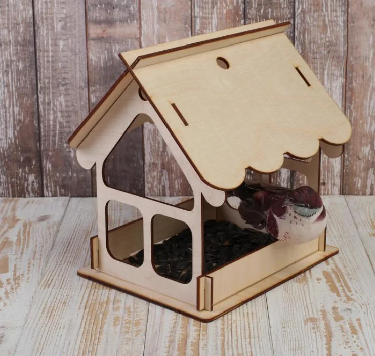 Кормушка для птиц Greengo "Домик", 19 х 18 х 16 см
