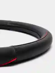 Оплетка на руль "L" d39-40см "AUTOLUXE"   черно-красная