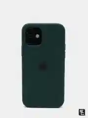 Тёмно-зелёный чехол Silicone Case для iPhone 13 с закрытым низом
