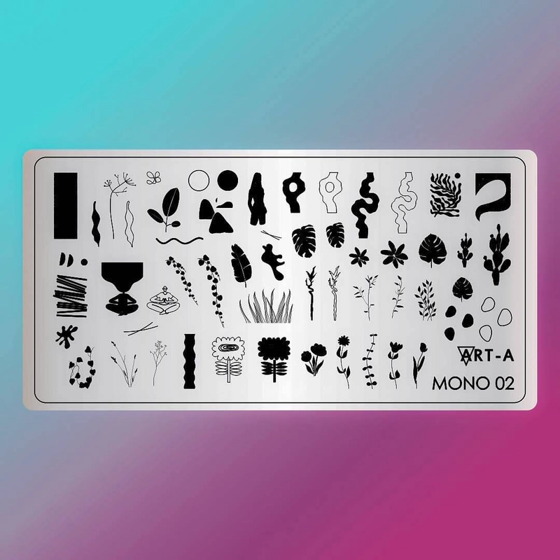Трафарет для стемпинг-дизайна Art-a Mono02
