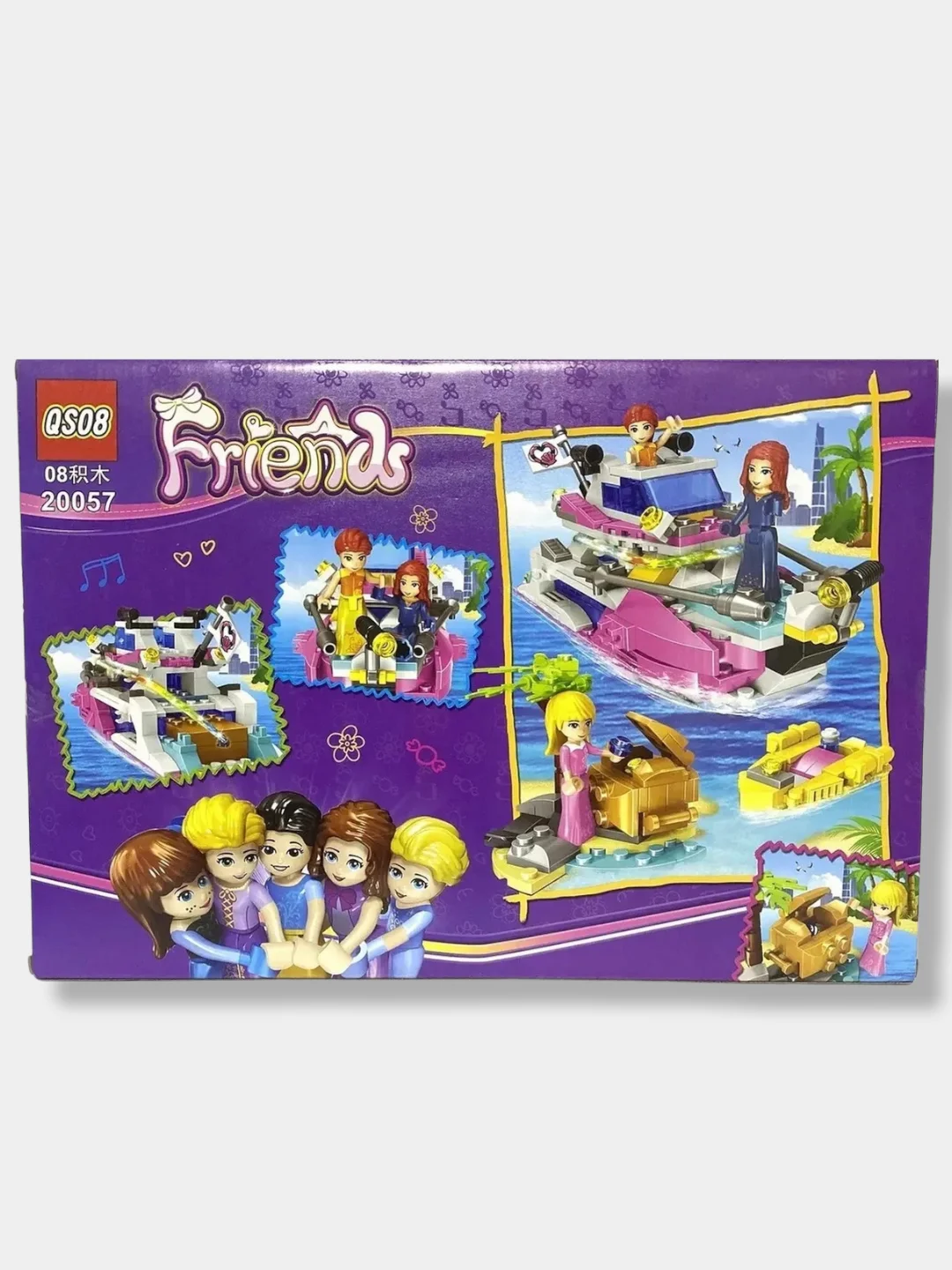 Конструктор Friends/Прогулочный Катер со светящимися деталями, 411 деталей
