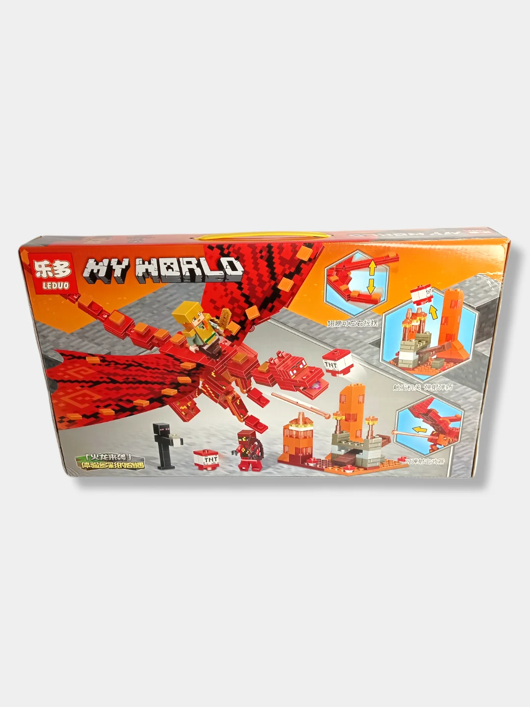 Красный конструктор Майнкрафт My World "Башня дракона" 353 детали/ Minecraft