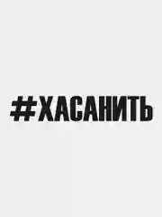 Черный наклейка на авто "Хасанить"