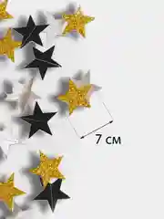Серебряный гирлянда бумажная  в форме звезд/гирлянда растяжка