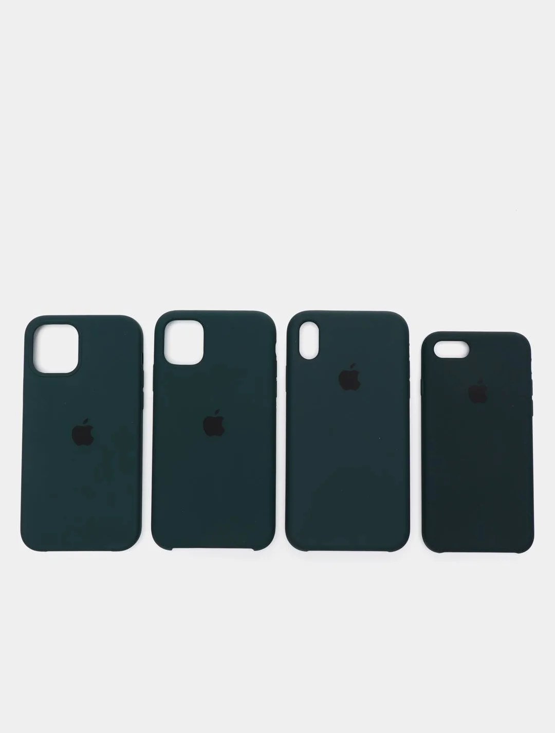 Тёмно-зелёный чехол Silicone Case для iPhone 11,XR,7,8,12,XS,8+,7+,11 Pro,Max,12 Pro,XS MAX