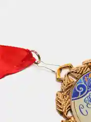 Медаль с лентой "65 лет", синяя, d 70 мм