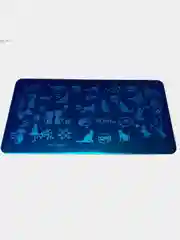Красный пластина для стемпинга, на металлической основе