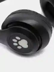 Черный беспроводные светящиеся наушники с ушками CAT EAR P33M