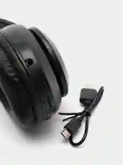 Черный беспроводные светящиеся наушники с ушками CAT EAR P33M
