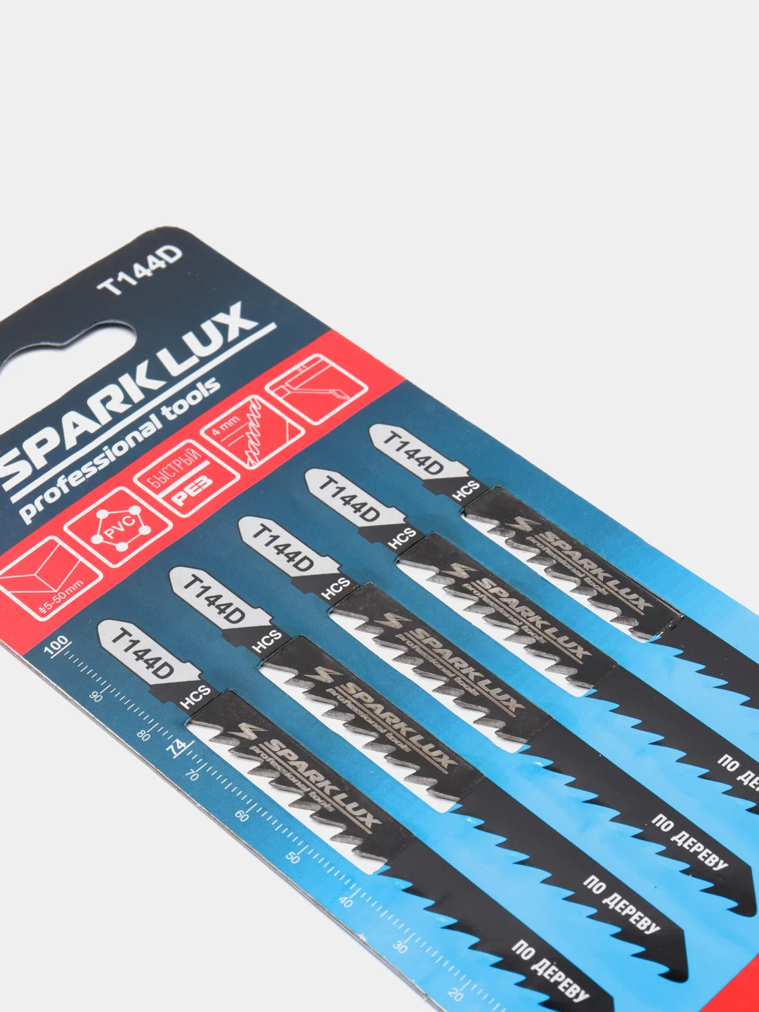 Пилка полотно для лобзика по дереву Spark T144D 5 штук