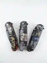 Красный нож туристический раскладной BOKER череп волк орел
