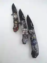 Красный нож туристический раскладной BOKER череп волк орел