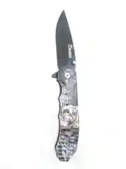 Красный нож туристический раскладной BOKER череп волк орел