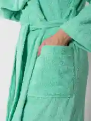 Мятный халат женский,  махровый, хлопок