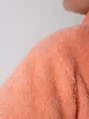Кораллово-розовый халат женский,  махровый, хлопок