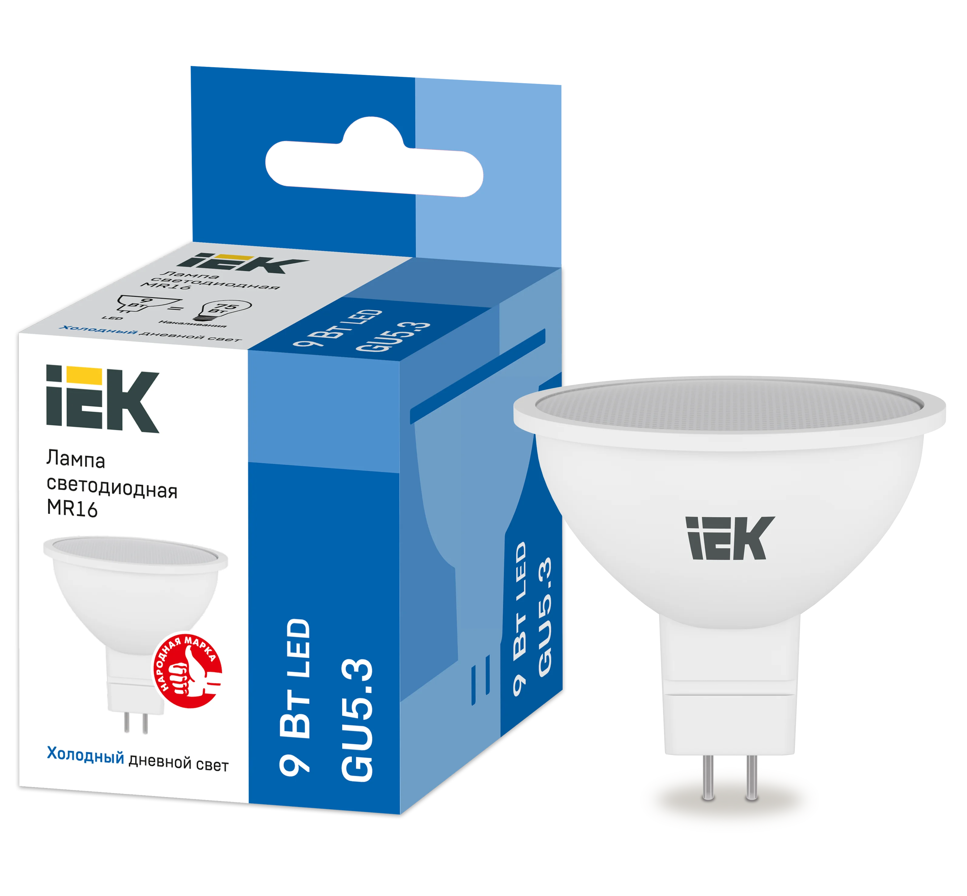 Лампа светодиодная   ECO LED-MR16 софит  230В GU5.3