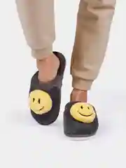 Желтый тапочки домашние женские Смайлики