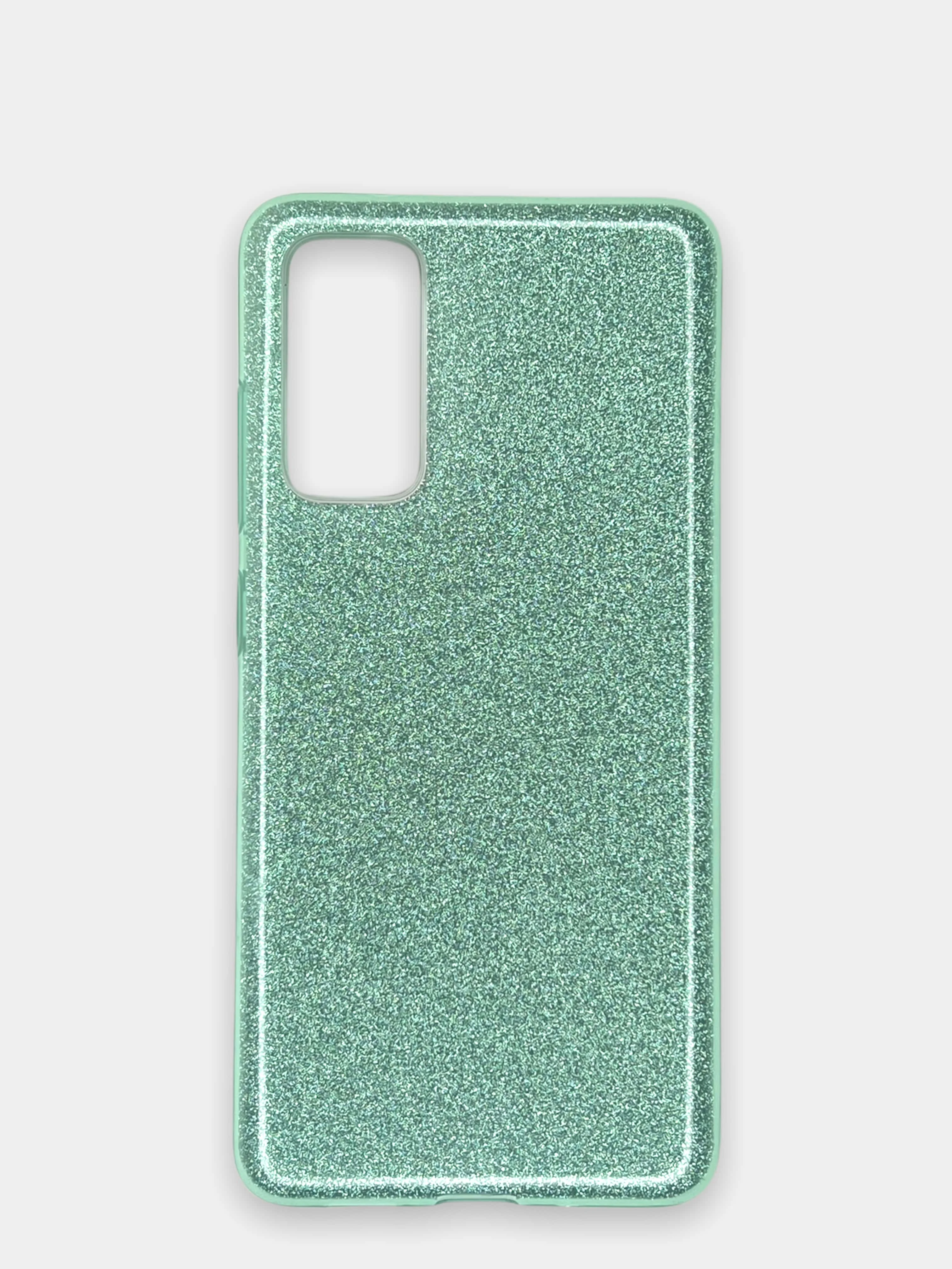 Зеленый чехол Samsung Galaxy S20 FE, S20FE, Самсунг Галакси С20 ФЕ, С20ФЕ блестящий сияющий